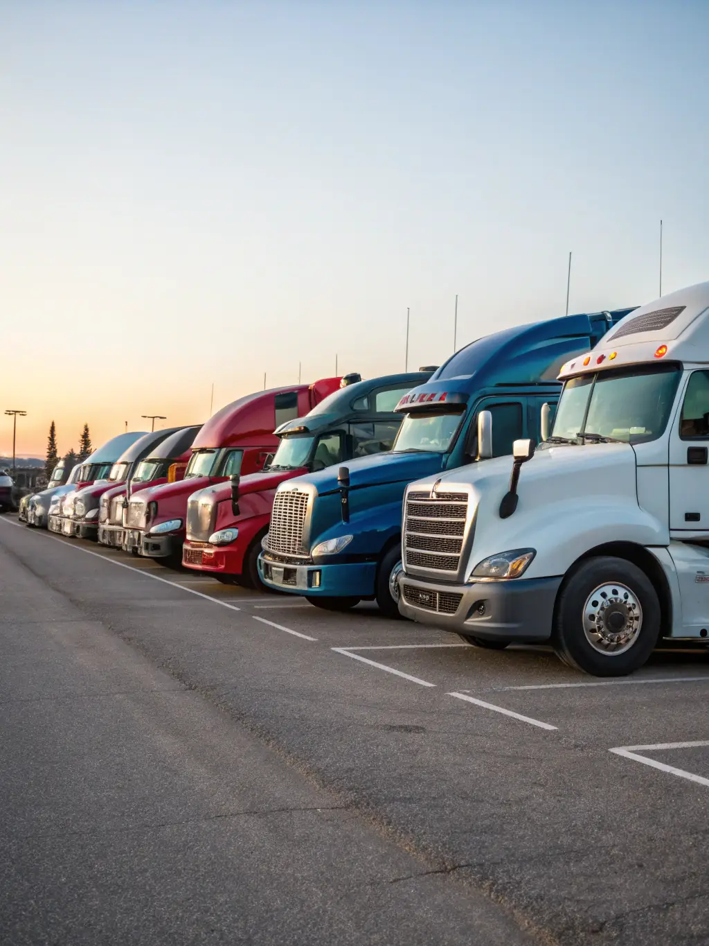 A photograph capturing a variety of work trucks at a truck meet, highlighting their practical designs, utility features, and the role they play in various industries, appealing to professionals and those who appreciate the functionality of work vehicles.